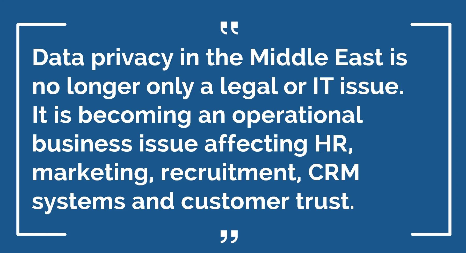 GDPR and Middle East businesses crm